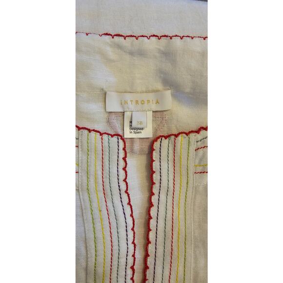 New Intropia Cross Stitch Needlepoint Embroidered Blouse $260 SIZE 38 MEDIUM - Picture 3 of 7
